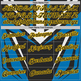 Custom Black Blue-Yellow Esports Performance Polo Shirt
