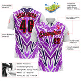 Custom White Black Purple-Fire Red Esports Performance Polo Shirt