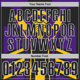 Custom Black Yellow Purple-White Esports Performance Polo Shirt
