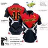 Custom Blue Black Red-Gold Esports Performance Polo Shirt