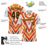 Custom White Black Orange-Gold Esports Performance Polo Shirt