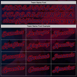 Custom Black Navy-Red Bowling Player Performance Polo Shirt