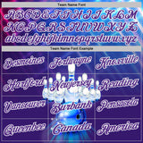 Custom Blue Purple-White Bowling Ball And Pins Strike Performance Polo Shirt