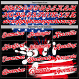 Custom Black Royal White-Fire Red Bowling Strike American Flag Performance Polo Shirt