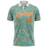 Custom Green Bay Orange-White Bowling Ball And Pins Performance Polo Shirt