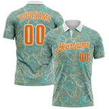 Custom Green Bay Orange-White Bowling Ball And Pins Performance Polo Shirt