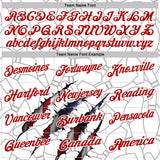 Custom White Royal-Red Bowling Pins American Flag Performance Polo Shirt