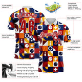 Custom White-Red Bowling Ball And Pins Geometric Performance Polo Shirt