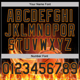 Custom Black-Bay Orange Flame Basketball Ball 3D Pattern Performance Polo Shirt