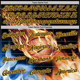 Custom Black Orange Blue-Gold Flame Basketball Ball 3D Pattern Performance Polo Shirt