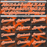 Custom Black Orange-White Abstract Geometric Performance Polo Shirt