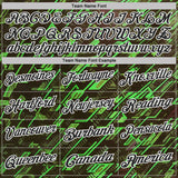 Custom Brown Black Green-White Tech Geometric Performance Polo Shirt