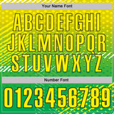 Custom Light Yellow Aurora Green-Black Gradient Geometric Grid & Stripe Performance Polo Shirt
