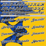 Custom Yellow Black Thunder Blue-White Abstract Geometric Performance Polo Shirt