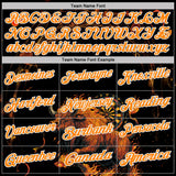 Custom Black Bay Orange-White Darts Bull Dartboard Performance Polo Shirt