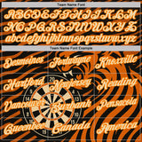 Custom Black Cream Orange-Bay Orange Darts Tiger Dartboard Performance Polo Shirt