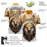 Custom White Vegas Gold Yellow-US Navy Blue Darts Eagle Dartboard Performance Polo Shirt