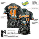 Custom Gray Bay Orange-White Darts Spider Dartboard Performance Polo Shirt