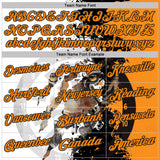 Custom White Bay Orange-Black Darts Tiger Dartboard Performance Polo Shirt