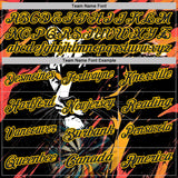 Custom Black-Yellow Darts Leopard Dartboard Performance Polo Shirt