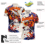 Custom Cream Bay Orange-Red Darts Tiger Fire Dartboard Performance Polo Shirt