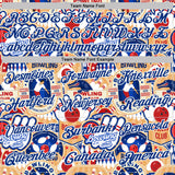Custom White-Royal Bowling Club American Inspired Performance Polo Shirt