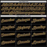 Custom Black-Old Gold Bowling Club Vintage Performance Polo Shirt