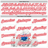 Custom White-Fire Red Bowling Ball And Pins Strike Performance Polo Shirt