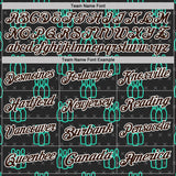 Custom Black Brown Green-White Bowling Pins Performance Polo Shirt