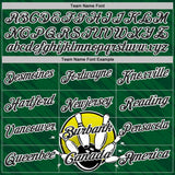 Custom Green Black-White Bowling Ball And Pins Strike Performance Polo Shirt