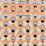 Custom City Cream White-Orange Bowling Ball And Pins Strike Performance Polo Shirt