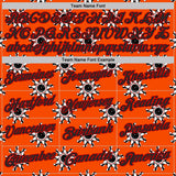 Custom Orange Black-Red Bowling Ball And Pins Strike Performance Polo Shirt