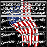 Custom Black White Royal-Red Patriotic American Flag Bowling Balls Performance Polo Shirt