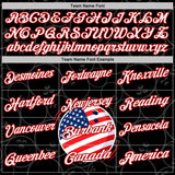 Custom Black White Royal-Red Patriotic American Flag Bowling Balls Performance Polo Shirt
