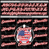 Custom Black White Royal-Red Patriotic American Flag Bowling Ball And Pins Performance Polo Shirt