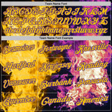 Custom Black Purple-Yellow Flame Split Fire Performance Polo Shirt