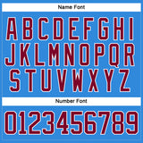 Custom Sky Blue Maroon-White Hockey Lace Neck Jersey