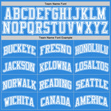 Custom Powder Blue White Authentic Basketball Jersey