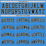 Custom Powder Blue Black-Cream Authentic Basketball Jersey