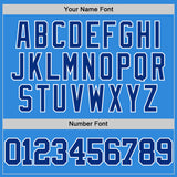 Custom Powder Blue Royal-White Authentic Basketball Jersey