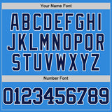 Custom Powder Blue Navy-White Authentic Basketball Jersey