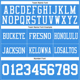 Custom Powder Blue White Authentic Football Jersey