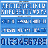Custom Powder Blue Royal-White Authentic Football Jersey