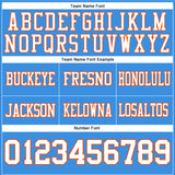Custom Powder Blue White-Orange Authentic Football Jersey