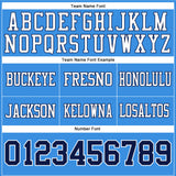 Custom Powder Blue Navy-White Authentic Football Jersey