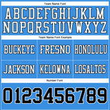 Custom Powder Blue Black-White Authentic Football Jersey
