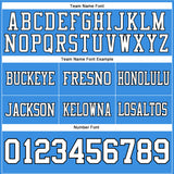Custom Powder Blue White-Black Authentic Football Jersey