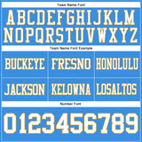 Custom Powder Blue White-Old Gold Authentic Football Jersey