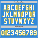 Custom Stitched Powder Blue White-Yellow Baseball Pullover Sweatshirt Hoodie