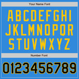 Custom Stitched Powder Blue Black-Yellow Baseball Pullover Sweatshirt Hoodie